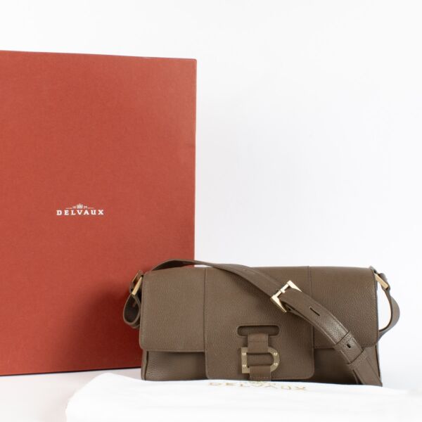 Delvaux Taupe Colette MM Bag