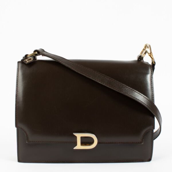 Delvaux Brown Box Calf Shoulder Bag