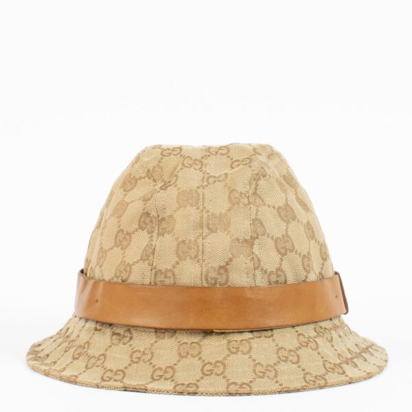shop 100% authentic second hand Gucci Monogram Bucket Hat - Size L on Labellov.com