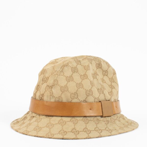 Gucci Monogram Bucket Hat - Size L