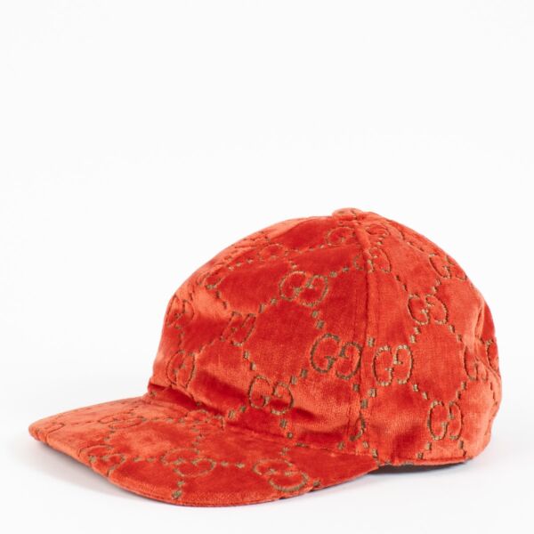 Gucci Pink Velvet GG Baseball Hat - Size L