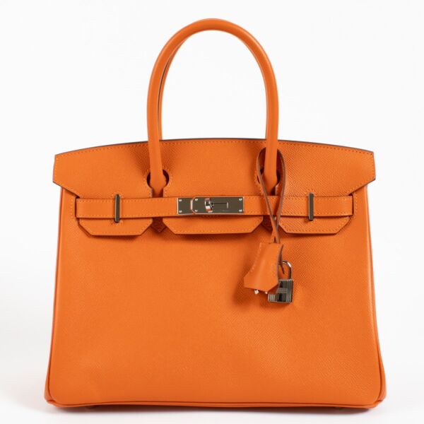 Shop authentic second hand vintage brand new Hermès Birkin 30 Feu Epsom on www.labellov.com