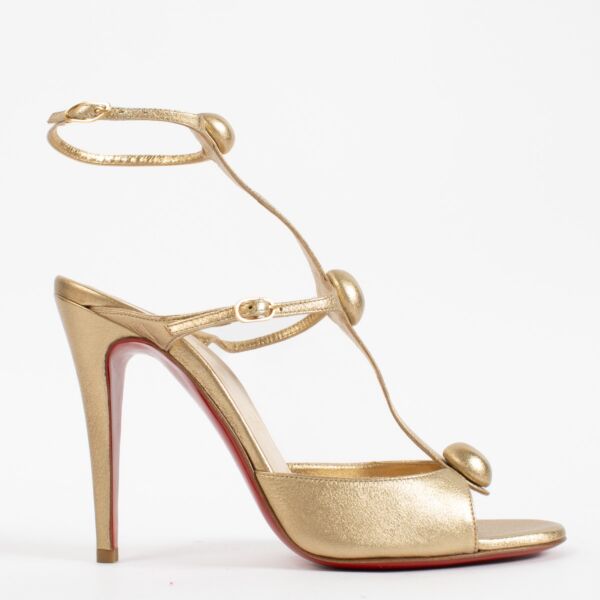 Christian Louboutin Gold Spartenvol 100 Sandals