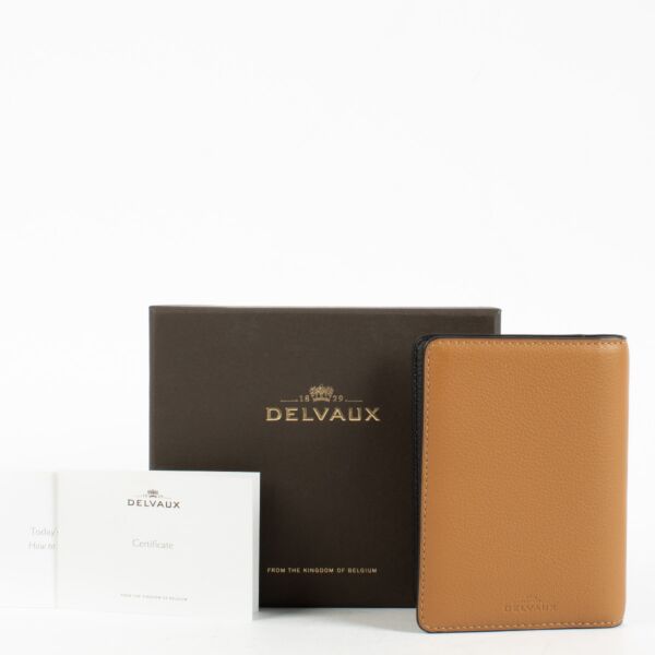 Delvaux Bicolore Vegetal/Black Sellier Croisette Card Holder