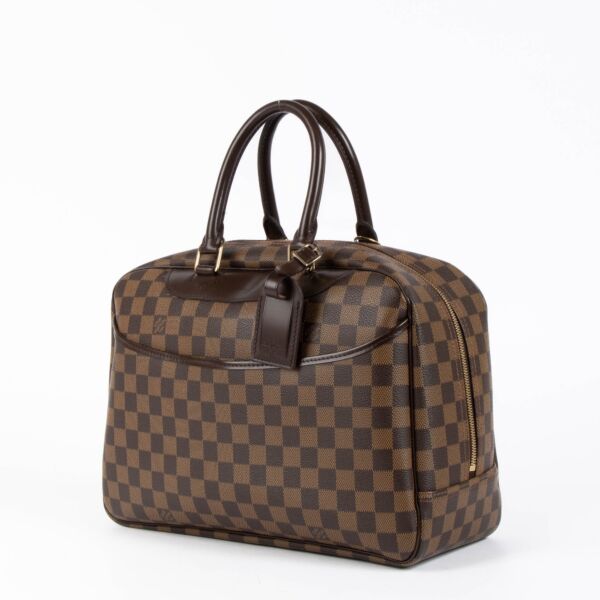 Louis Vuitton Damier Ebene Bowling Vanity Top Handle Bag