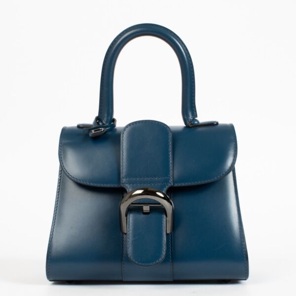 shop 100% authentic second hand Delvaux Bleu de Prusse Box Calf Brillant Mini on Labellov.com