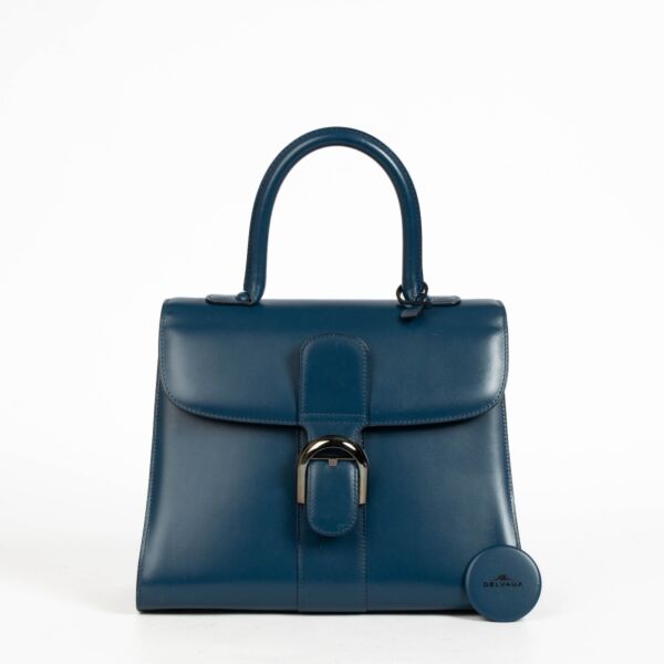 Delvaux Bleu de Prusse Box Calf Brillant MM