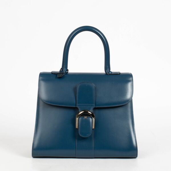 Authentic pre-loved Delvaux Bleu de Prusse Box Calf Brillant MM on Labellov.com 