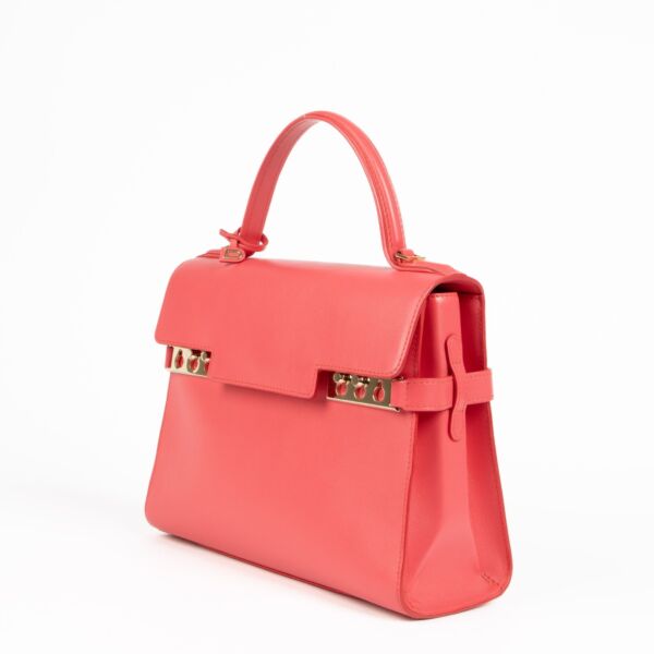Delvaux Rose Candy Supple Calf Tempête MM Bag