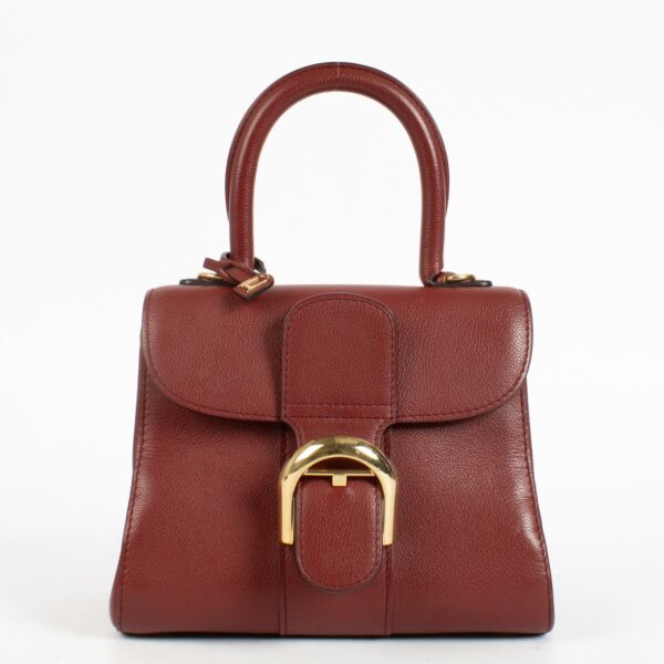 Authentic preloved Delvaux Burgundy Rodeo Calf Brillant mini Bag on Labellov.com