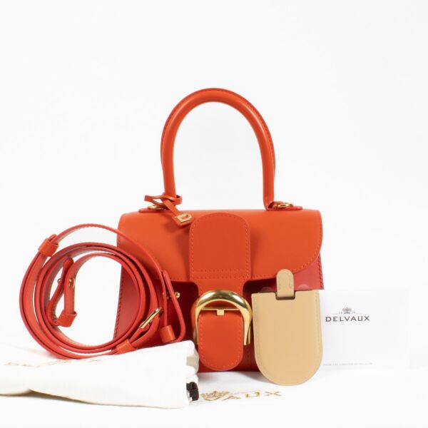 Delvaux Corail Camaïeux Box Calf Brillant Mini