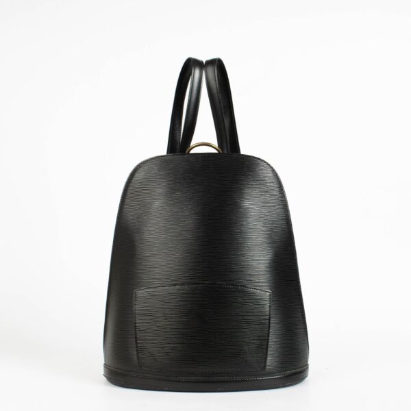 Authentic pre-loved Louis Vuitton Epi Gobelin Black Backpack on Labellov.com