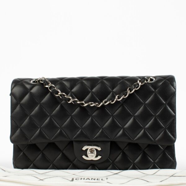 Chanel Black Lambskin Medium Classic Flap Bag