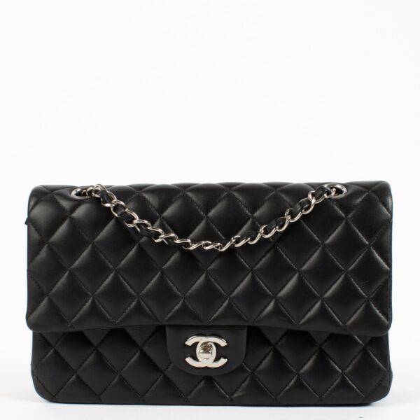 shop 100% authentic second hand Chanel Black Lambskin Medium Classic Flap Bag on Labellov.com
