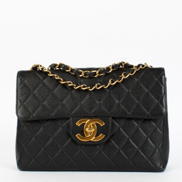 Chanel Black Caviar Maxi Jumbo XL Flap Bag