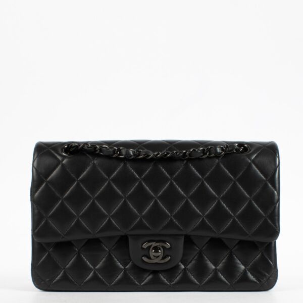 Chanel So Black Lambskin Medium Classic 11.12 Handbag
