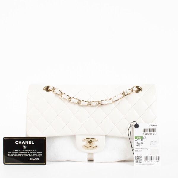 Chanel White Caviar Medium Classic 11.12 Bag