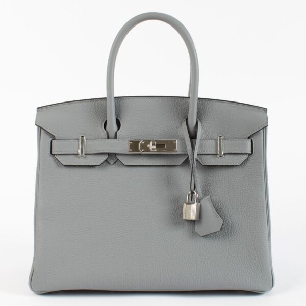 Hermès Birkin 30 Gris Pantin Togo PHW