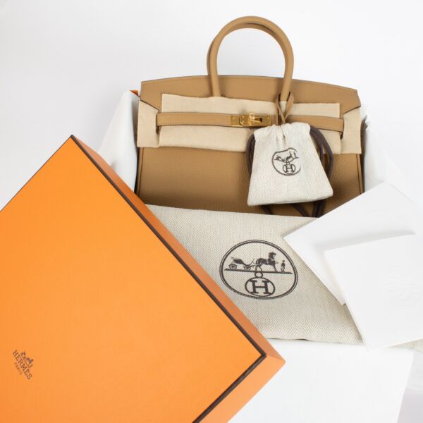 Hermès Birkin 25 Biscuit Togo GHW