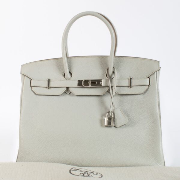 Hermès Birkin 35 Gris Perle Clemence PHW