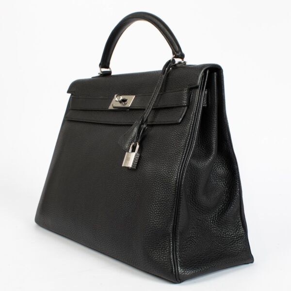 Hermès Kelly 40 Black Togo PHW
