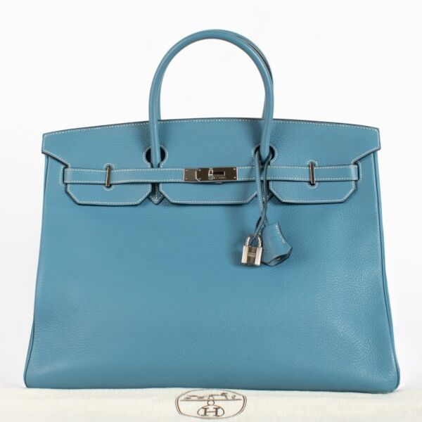 Hermès Birkin 40 Bleu Jean Clemence PHW