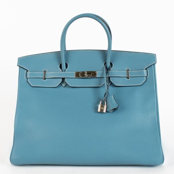 Hermès Birkin 40 Bleu Jean Clemence PHW