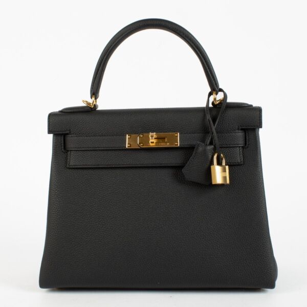Hermès Kelly 28 Black Togo GHW