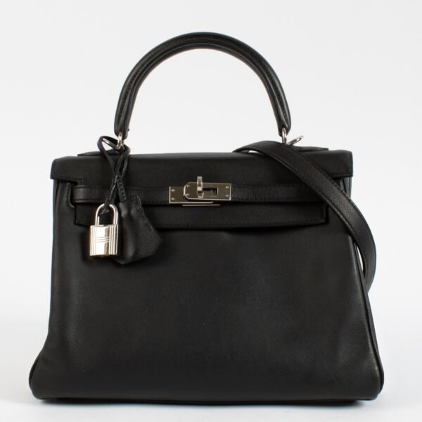 Hermès Kelly 25 Black Swift PHW