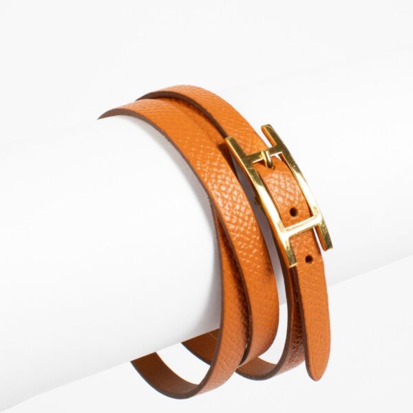 Authentic second-hand Hermès Behapi Double Tour Bracelet - Size T2 on labellov.com