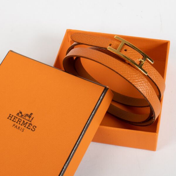 Hermès Hapi 3 Orange Bracelet - Size T2