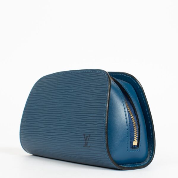 Louis Vuitton Toledo Blue Epi Dauphine PM Pouch