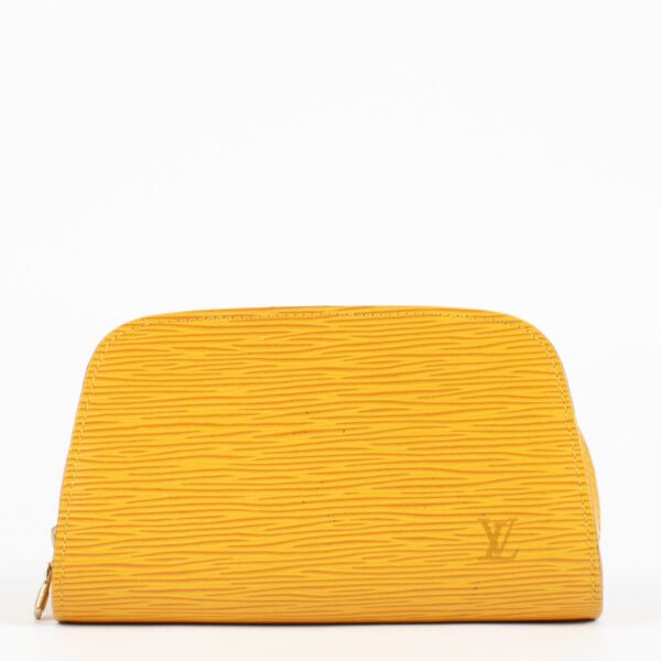 Louis Vuitton Tassil Yellow Epi Dauphine PM Pouch