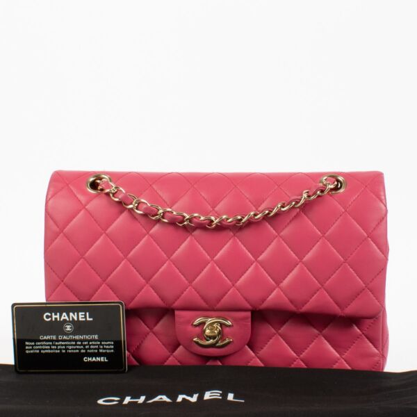 Chanel Pink Lambskin Medium Classic 11.12 Bag