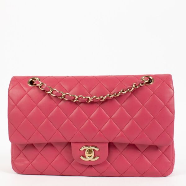 shop 100ù authentic second hand Chanel Pink Lambskin Medium Classic 11.12 Bag on Labellov.com