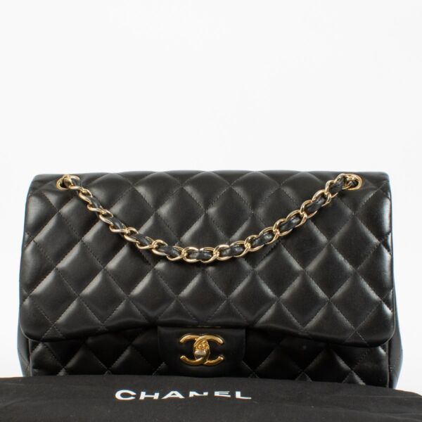 Chanel Black Lambskin Large Classic Bag
