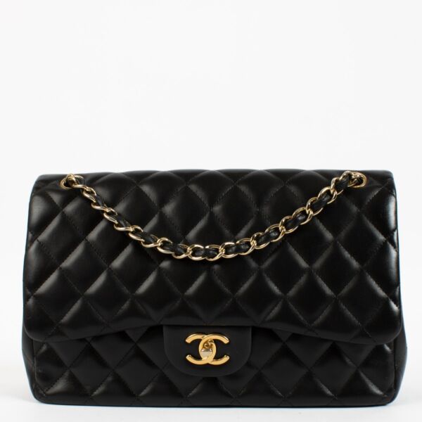 Chanel Black Lambskin Large Classic Bag