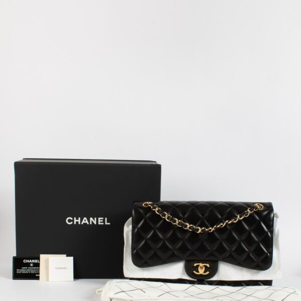 Chanel Black Lambskin Large Classic Bag