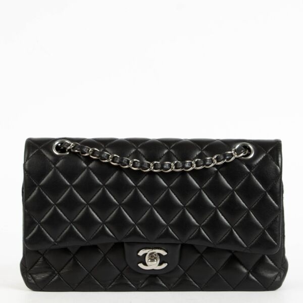 shop 100% authentic second hand Chanel Black Lambskin Medium Classic 11.12 Bag on Labellov.com
