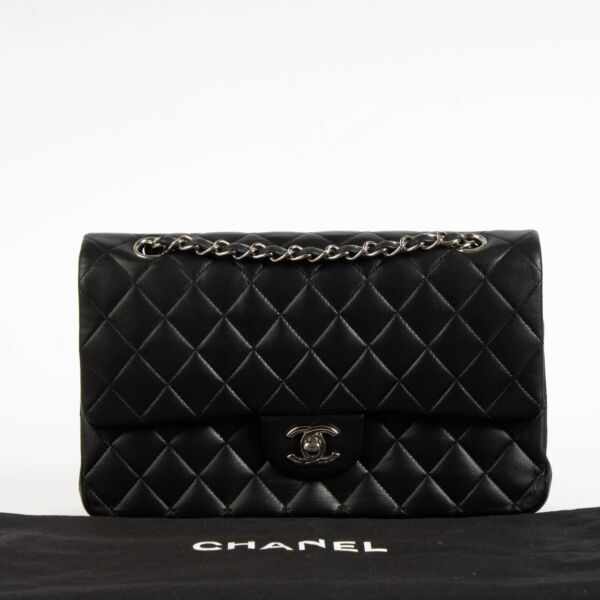 Chanel Black Lambskin Medium Classic 11.12 Bag