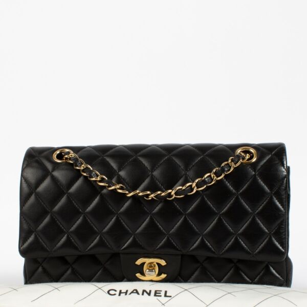 Chanel Black Lambskin Medium Classic 11.12 Bag