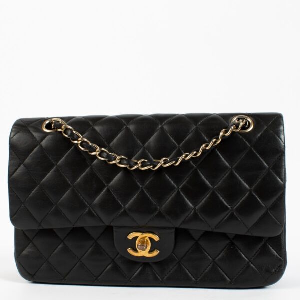 shop 100% authentic second hand Chanel Black Lambskin Medium Classic 11.12 Bag on Labellov.com