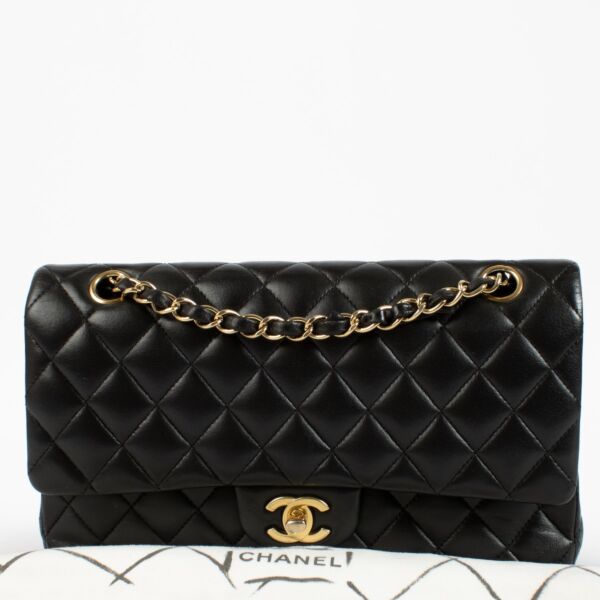 Chanel Black Lambskin Medium Classic 11.12 Bag