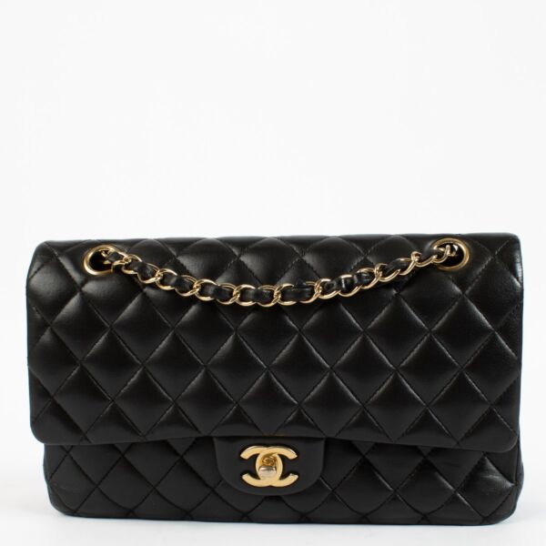 shop 100% authentic second hand Chanel Black Lambskin Medium Classic 11.12 Bag on Labellov.com