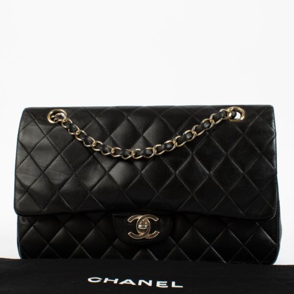 Chanel Black Lambskin Medium Classic 11.12 Bag