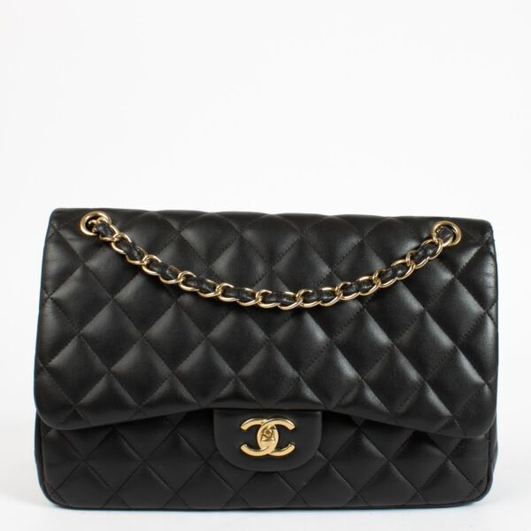 Authentic pre-loved Chanel Black Large Classic Handbag on Labellov.com