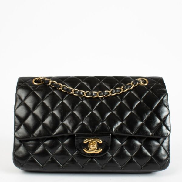 Authentic pre-loved Chanel Black Medium Classic 11.12 Flap Bag on Labellov.com