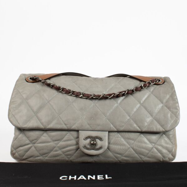 Chanel Grey Large In-the-Mix Flap Bag
