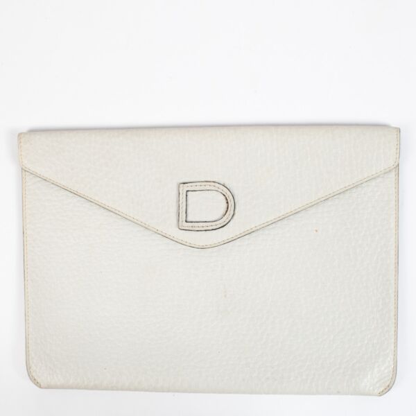 Delvaux White Clutch