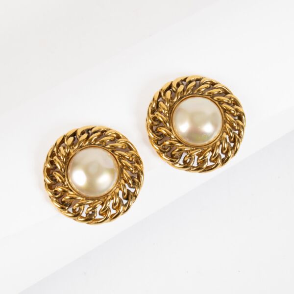 Chanel 24K Gold Clip On Earrings